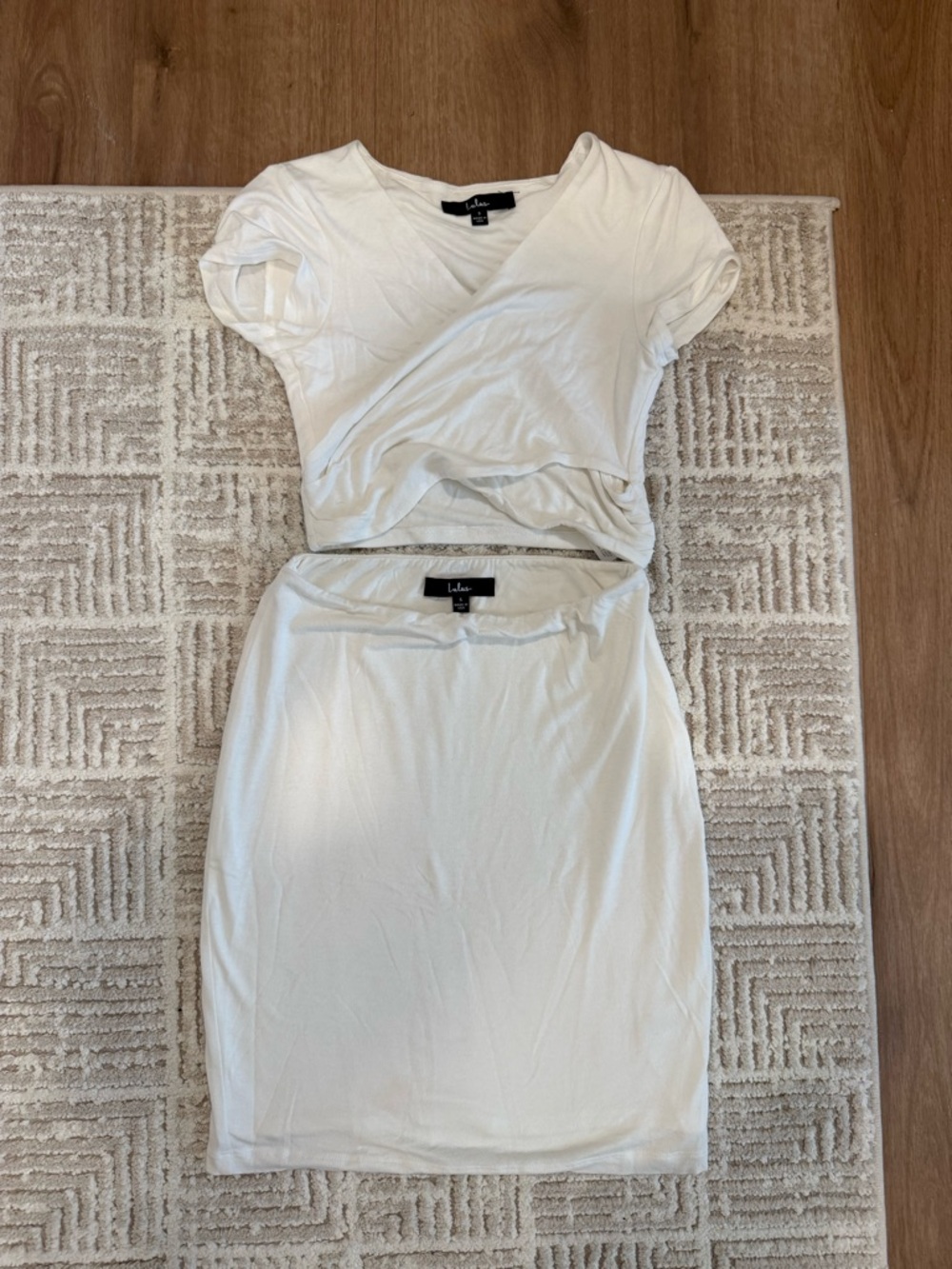 Lulu’s White Skirt Set XS